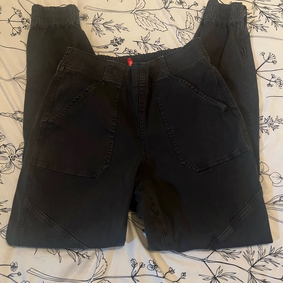 SPANX-charcoal grey denim joggers, size Medium - Picture 3 of 8